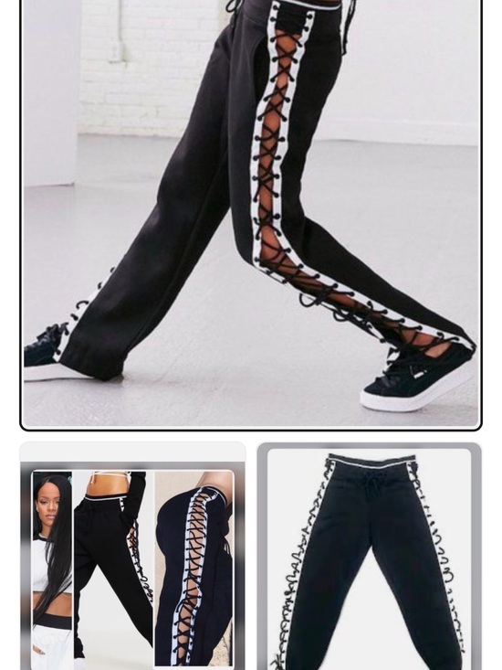 Puma Fenty Pants - Rihanna Fenty Lace-Up Sweatpants. 